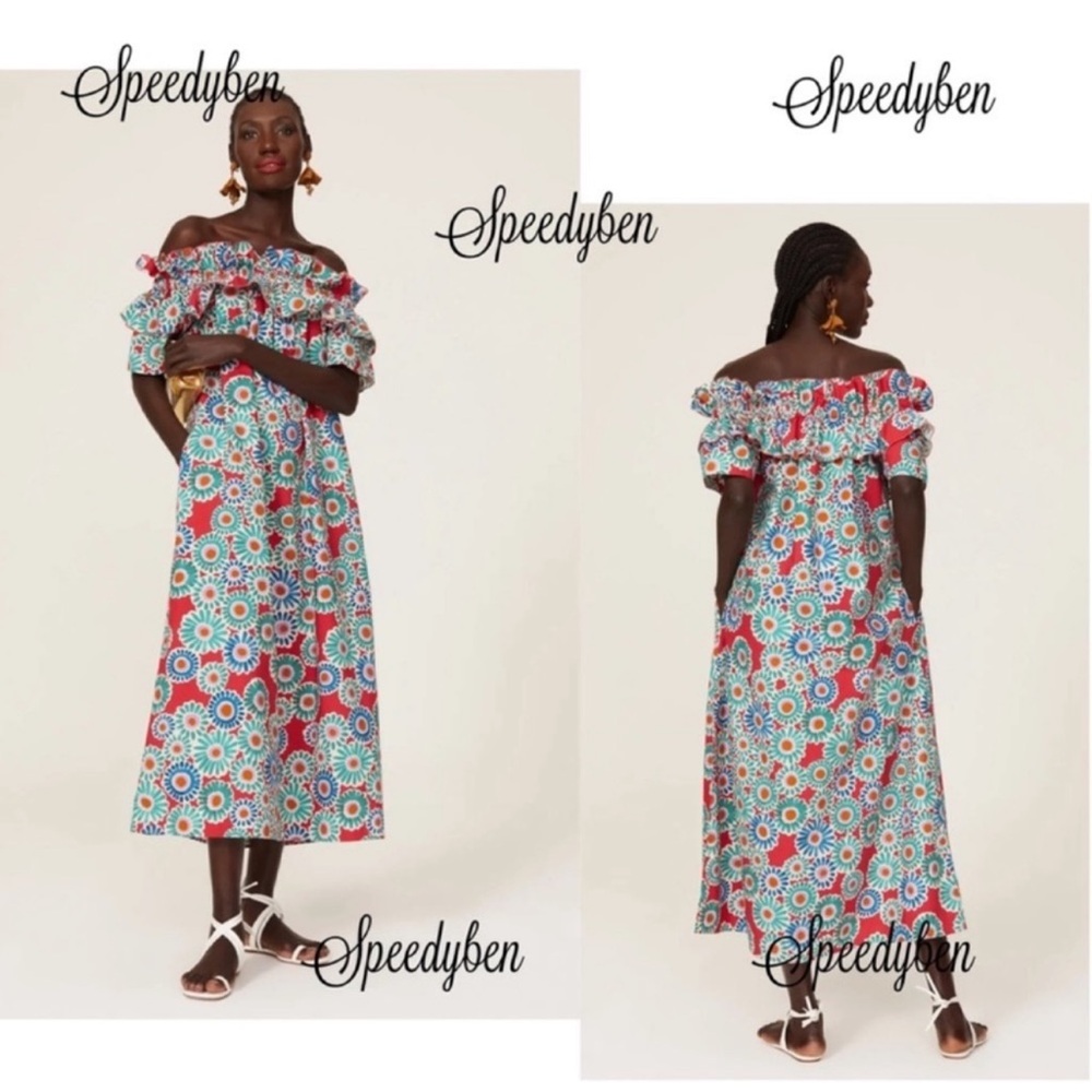 La DoubleJ Breakfast Crazy Daisy Maxi Dress Size medium - Picture 5 of 14